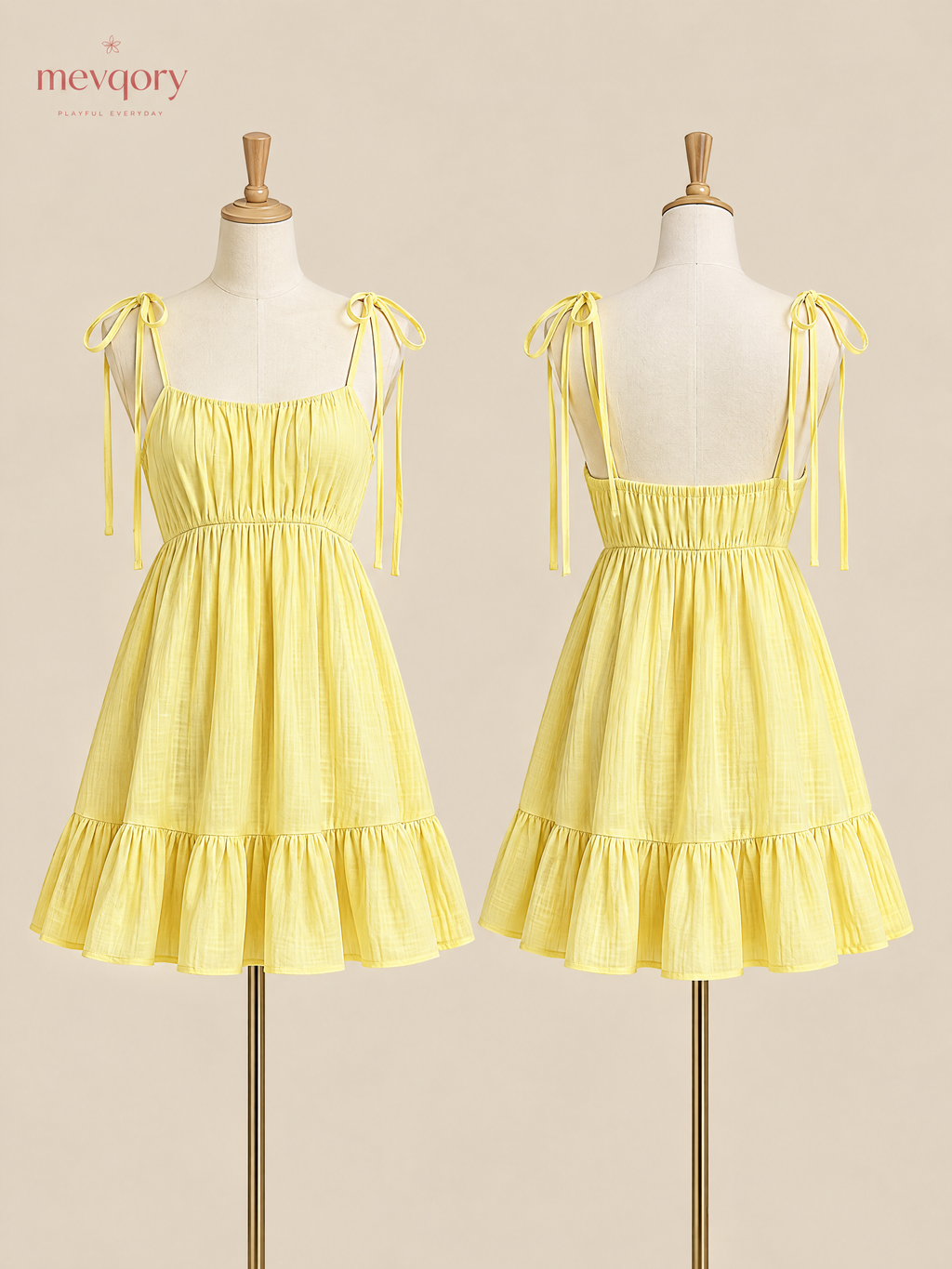 Lemonlight Strappy Tiered Mini Dress