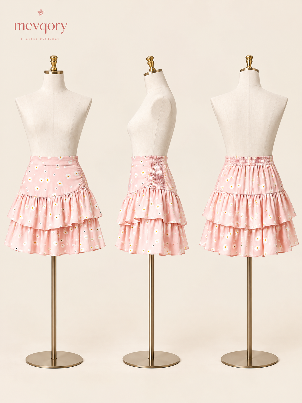 Daisy Field Tiered Ruffle Mini Skirt