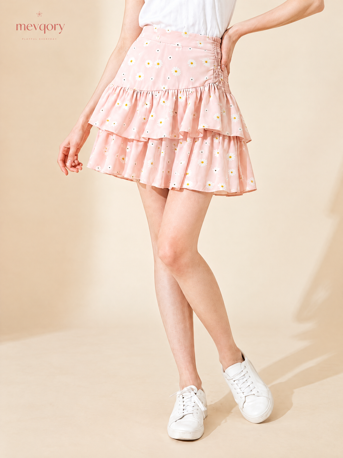 Daisy Field Tiered Ruffle Mini Skirt